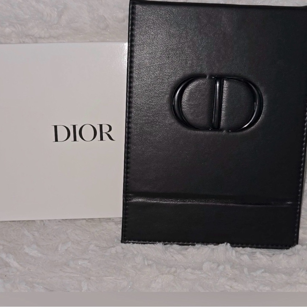 Dior Black Leather CD Logo Notebook Cover